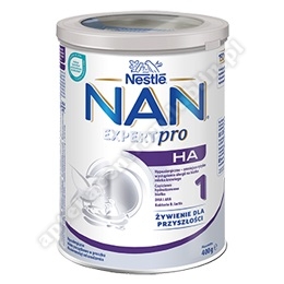 Nestle NAN Expert Pro HA 1, hypoalergiczne mleko początkowe dla niemowląt od urodzenia, 400 g