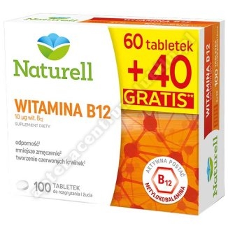 Naturell Witamina B12 tabl. do żucia 100tabl