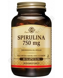 SOLGAR Spirulina 750 mg kaps. kaps. 80kaps