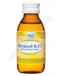Rivanol 0, 1% płyndostos. naskór.  1mg/g 90g