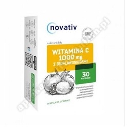 Novativ Witamina C 1000 mg z bioflawonoida 30 kaps-data waznosci  30.07.2024