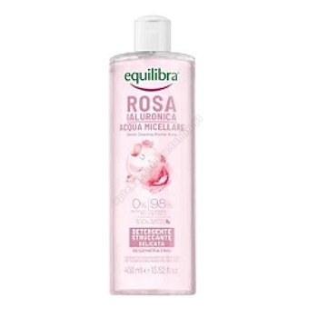 EQUILIBRA Delikatnie Oczyszczająca Różana woda mic. z kwasem hialuronowym