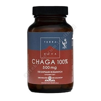 TERRANOVA Chaga 100% 500 mg kaps.  100kaps. (Ochrona przed wolnymi rodnikami)