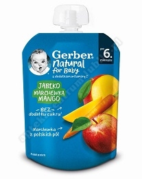 GERBER Deserek Jabłko marchewka mango po 6 m-cu 80 g