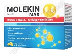 Molekin D3 + K2 Max w oleju lnianym kaps.