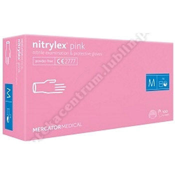 Rękawice NITRYLEX różowe M (nie dzielimy)