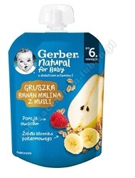 GERBER Deserek Gruszka banan malina z musli