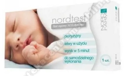 Test ciążowy NORDTEST HCG płytkowy 1szt.