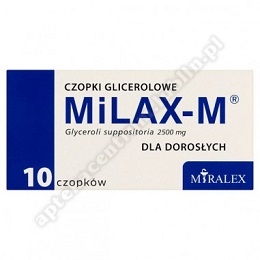 Czopki glicerolowe dla dorosłych MiLAX-M 10 czopków