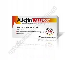 Allefin Allergy tabl. powl.  5 mg 10 tabl. 