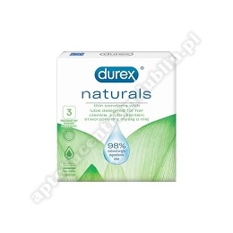 Durex Naturals Prezerwatywy 3 szt.