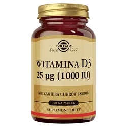 Solgar Witamina D3 1000 IU 25 Mcg kaps. 100 kaps