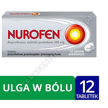 Nurofen ibuprofen 200 mg leki przeciwbólowe tabletki powlekane 12 szt