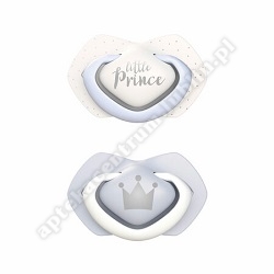 Canpol Babies Royal Baby Smoczek uspokajający symetryczny silikonowy 22/651_BLU 6-18 miesięcy *