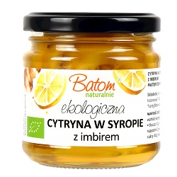 Cytryna z imbirem w syropie BIO 220 g (90 g) - BATOM *