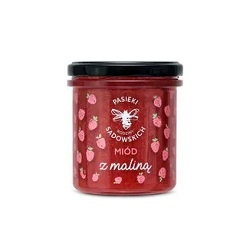 Miód z maliną 430 g -Pasieki Rodziny Sadowskich*