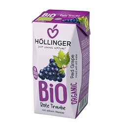 Nektar z czerwonych winogron bez dodatku cukrów 200ml -HOLLINGER*