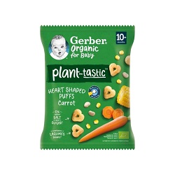 Gerber Organic Chrupki Serduszka marchewkowe 28 g *