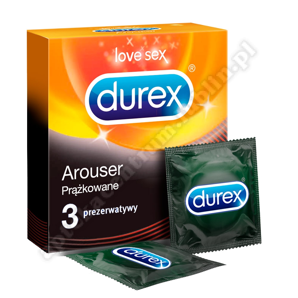 Durex prezerwatywy Arouser 3 szt prążkowane
