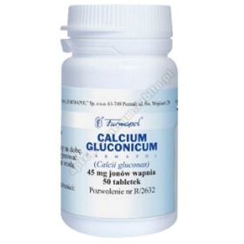 Calcium gluconicum 0, 045 mg 50 tabletek